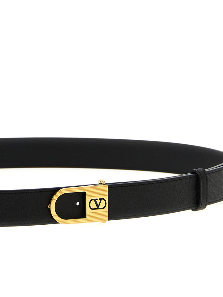 Valentino Garavani Valentino Garavani Vlogo Signature Belt Belts - Black | c51d60e2319b5d4beb55aa8d1c0ef0365d466637