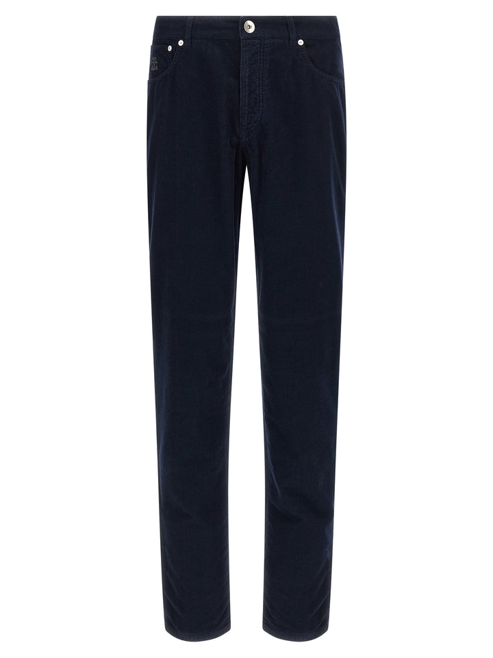 Brunello Cucinelli Corduroy Pants - Blue | 9bffd76260f587c63cd53d49e0e84328fa9e58f5