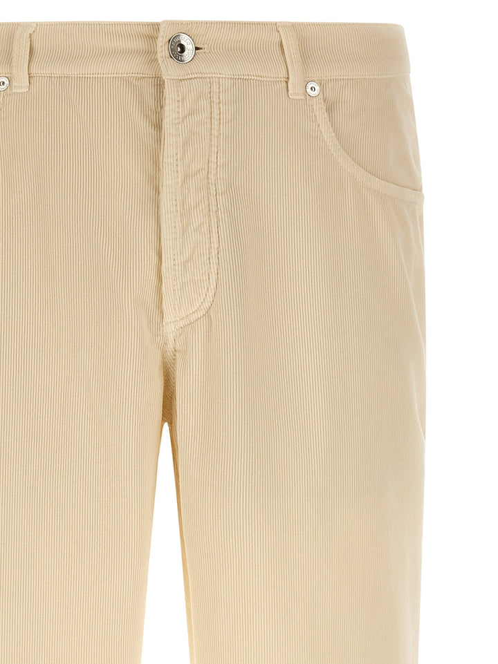 Brunello Cucinelli Corduroy Pants - Beige | 007cb170d1632295550d90cba4c9022c60498aed