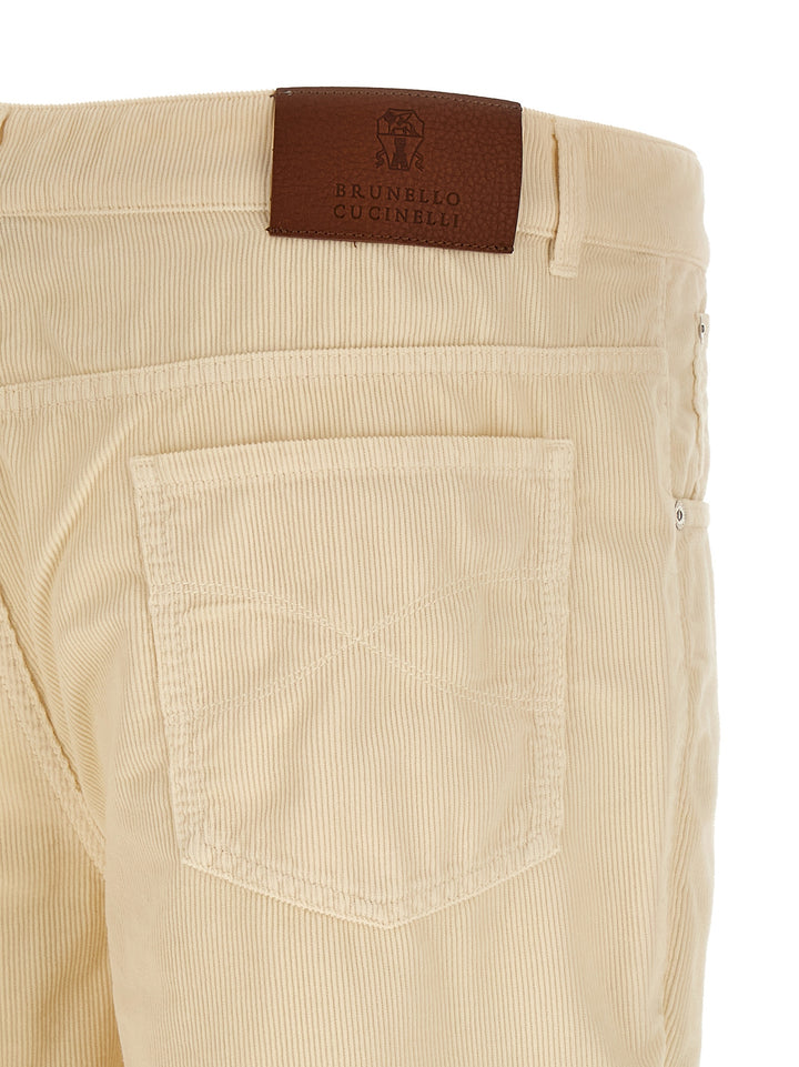 Brunello Cucinelli Corduroy Pants - Beige | 18ef574d9315b61dfb3f6855f7a71e1370a05c07