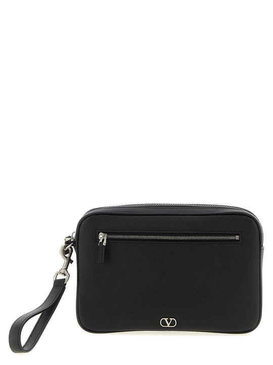 Valentino Garavani Vlogo Signature Bag Clutch Black