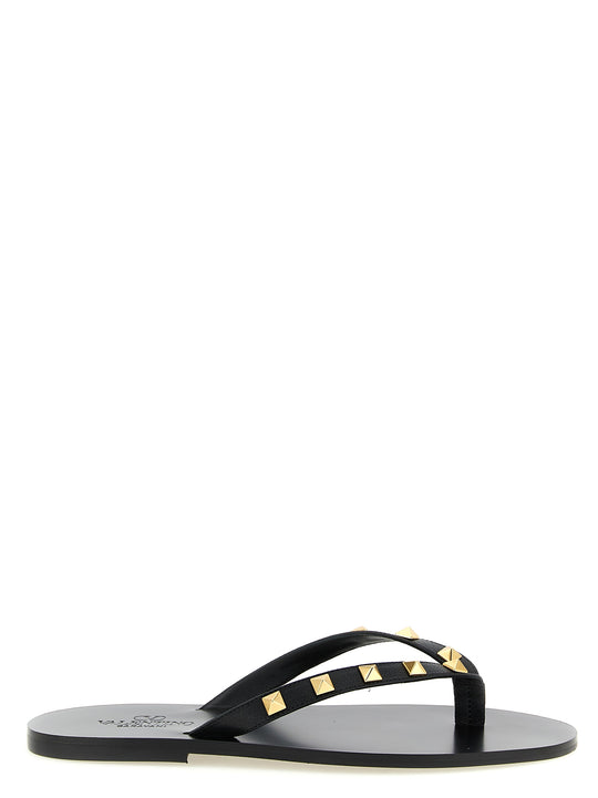 Thong Rockstud Sandals Black