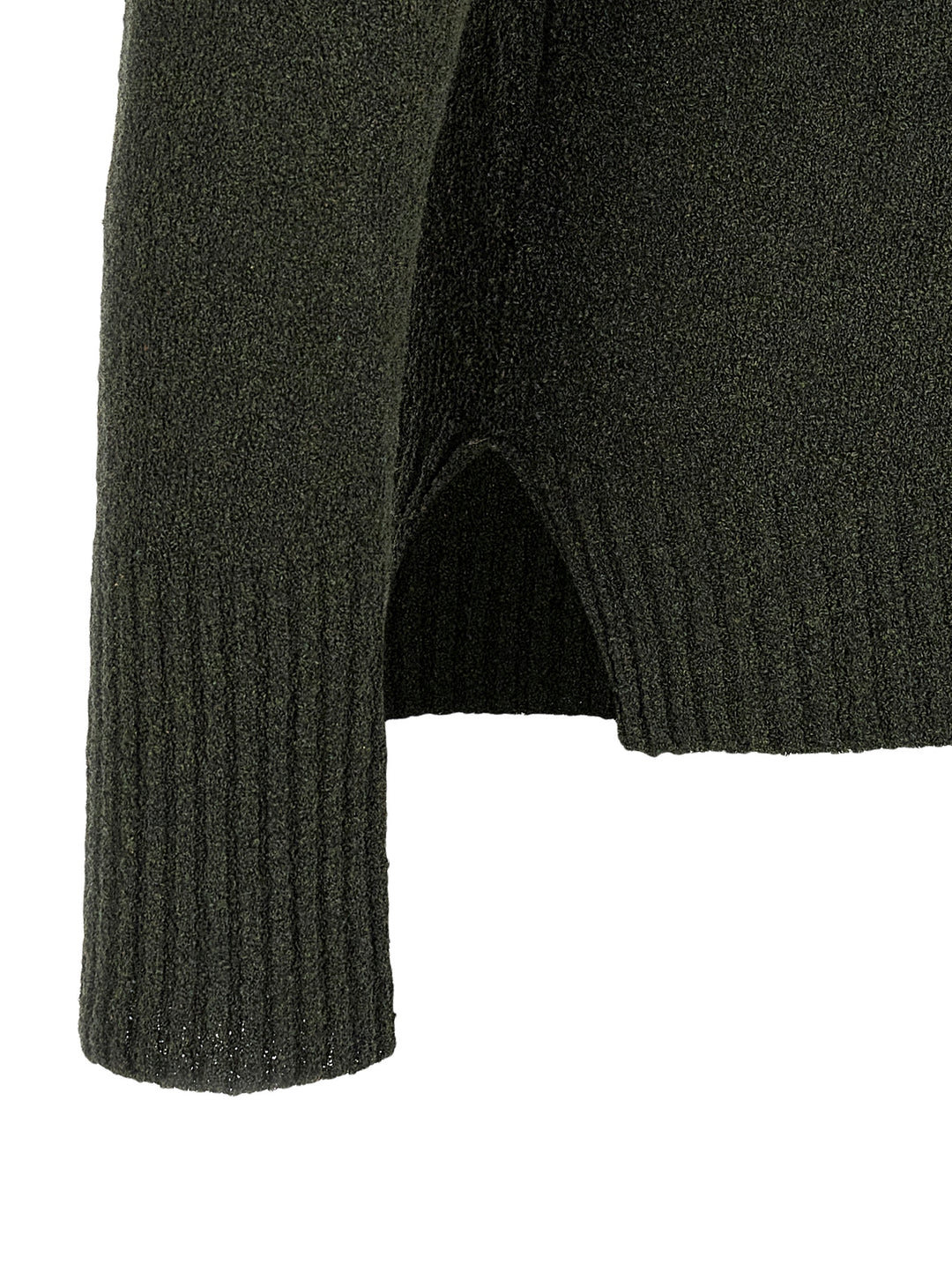 Bouclé Cotton Shirt Polo Green