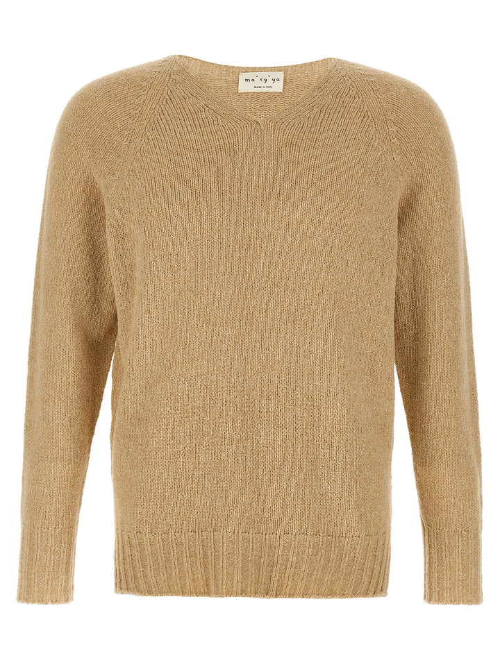 Ma'Ry'Ya Bouclé Sweater Sweaters and Cardigans - Beige | f6db56e17edcead3aa342375c2d66e30e7186add
