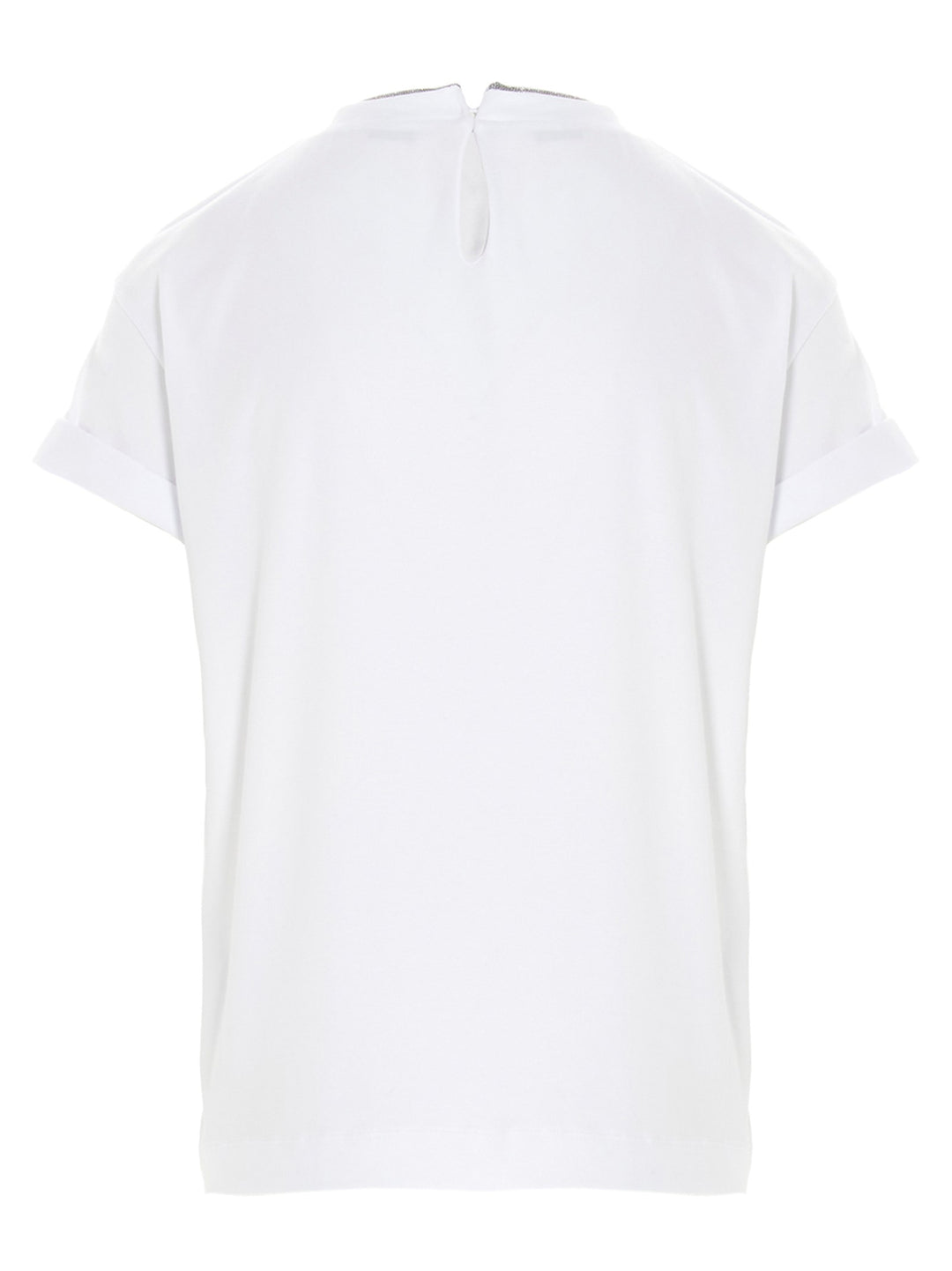 Brunello Cucinelli Monile Jersey T-shirt - White | 78aa5fb1d0269a78248937f4541b18d5a36b2578