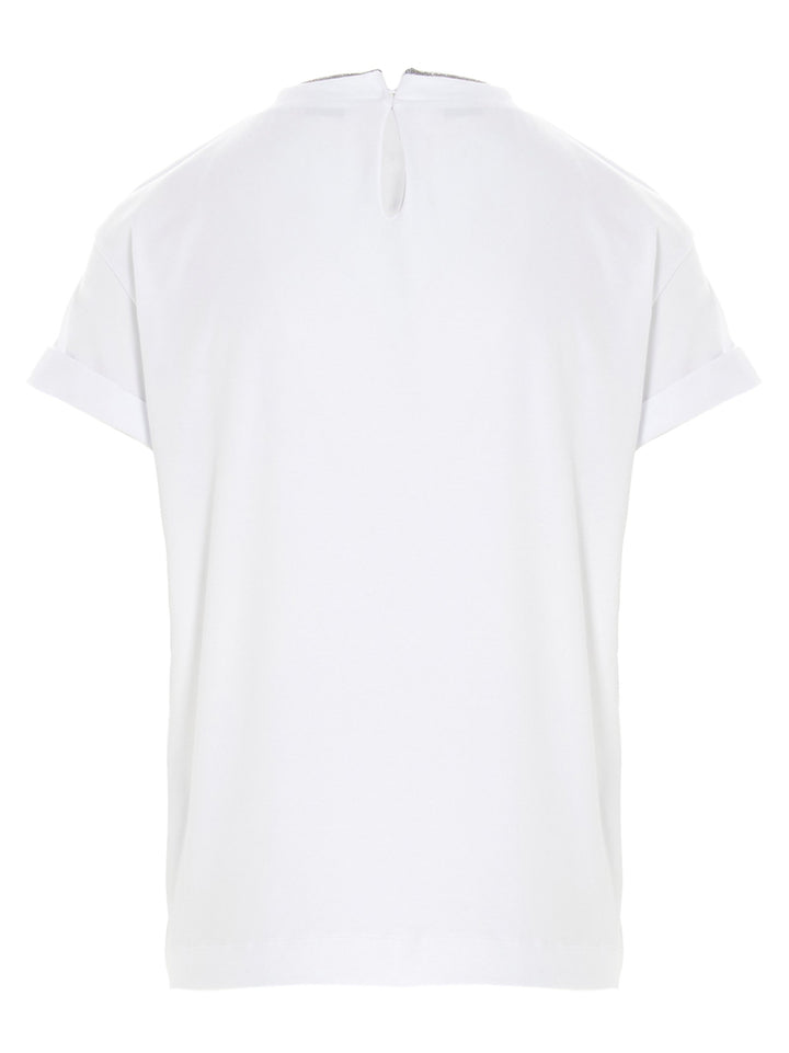 Brunello Cucinelli Monile Jersey T-shirt - White | 78aa5fb1d0269a78248937f4541b18d5a36b2578