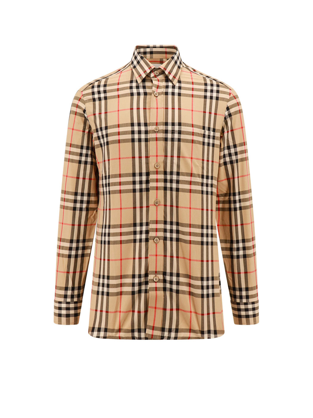 BURBERRY COTTON SHIRT WITH CHECK MOTIF