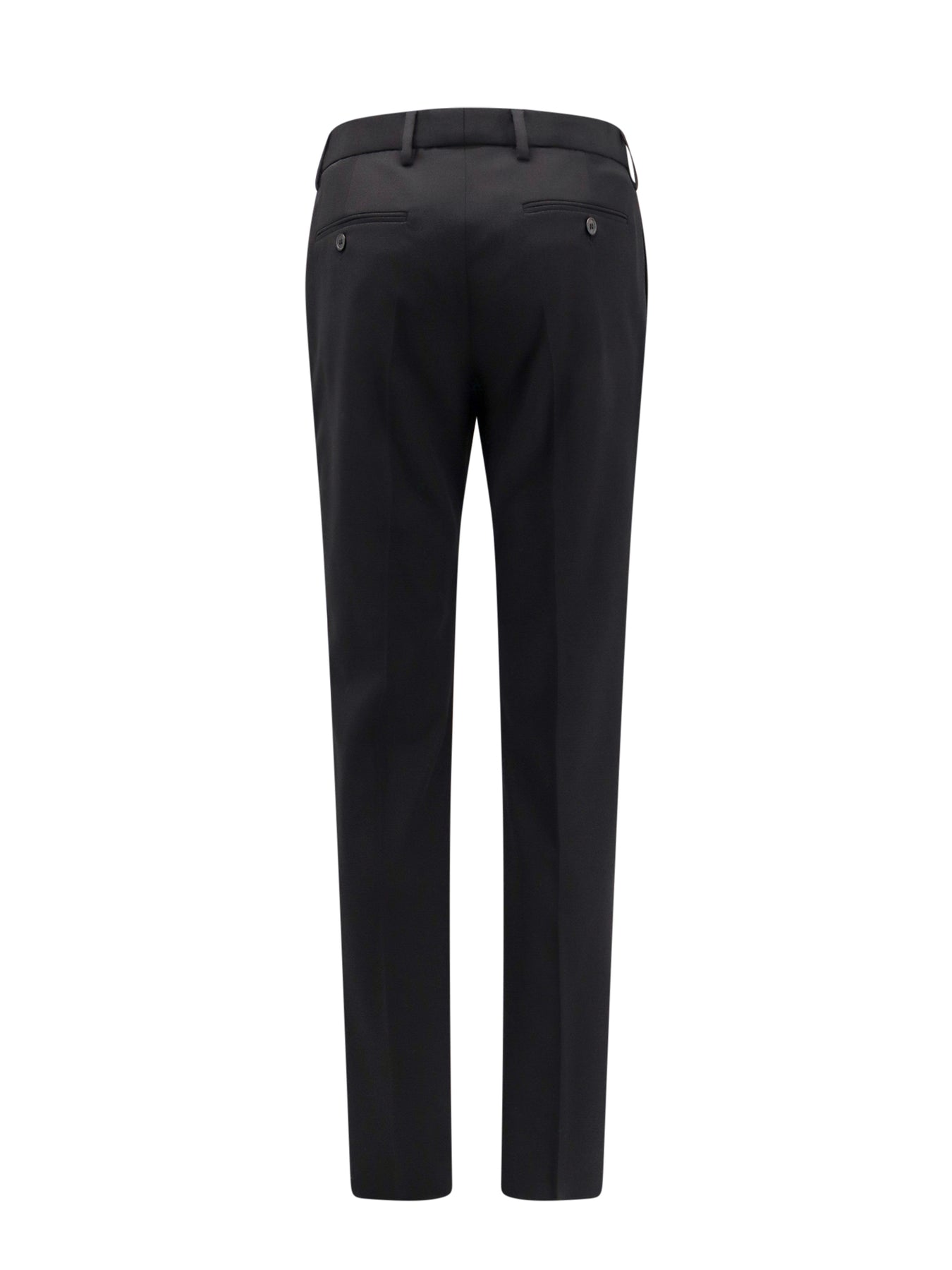 Shop Saint Laurent Sustainable Virgin Wool Trouser With Frontal Pinces