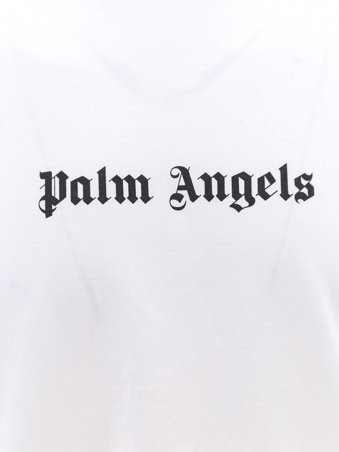 Shop Palm Angels Cotton T-shirt With Logo Print