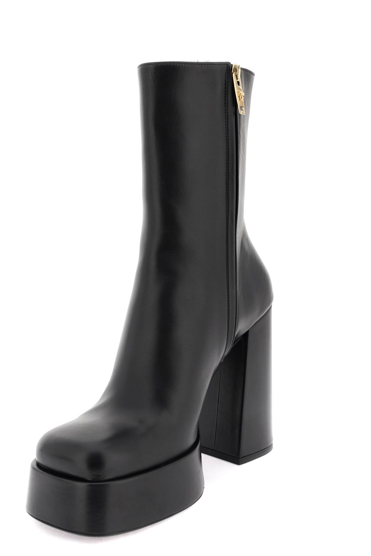 Shop Versace 'aevitas' Boots In Black