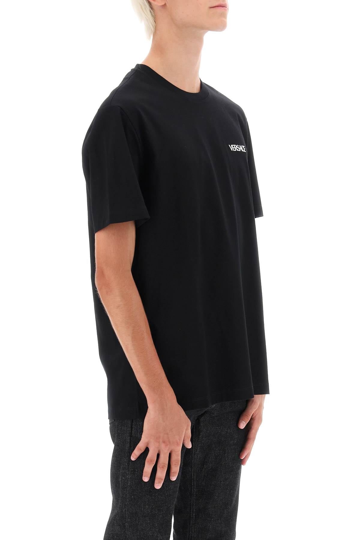 Shop Versace Medusa Flame T Shirt In Black