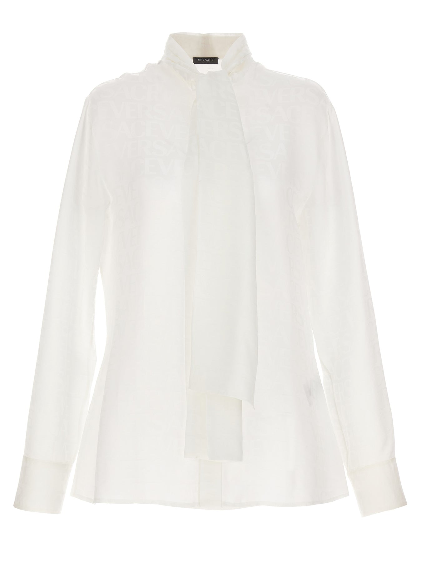 Shop Versace All-over Logo Shirt Shirt, Blouse In White