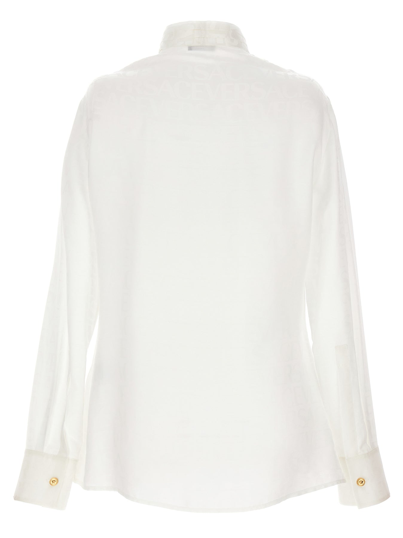 Shop Versace All-over Logo Shirt Shirt, Blouse In White