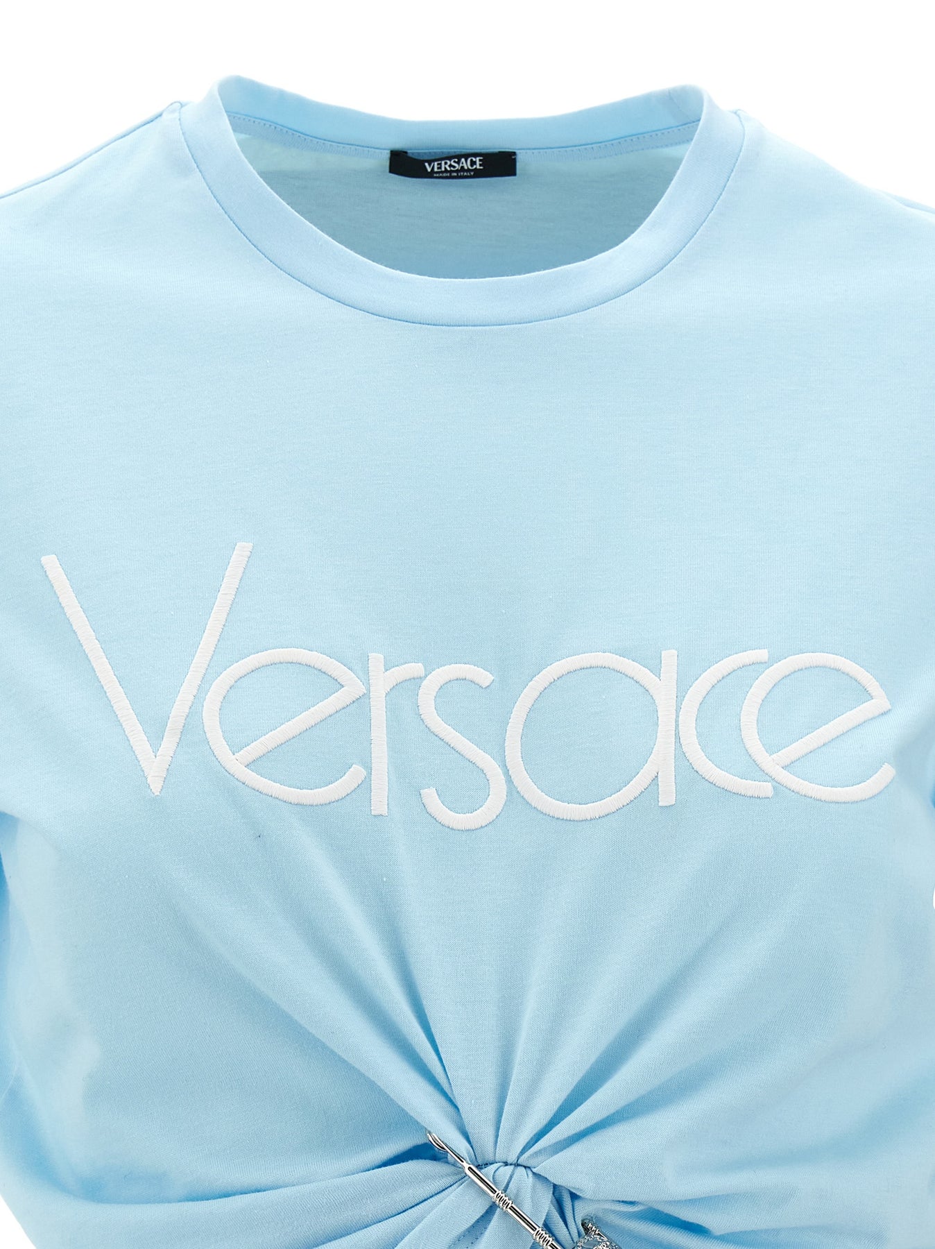 Shop Versace Logo Crop T-shirt