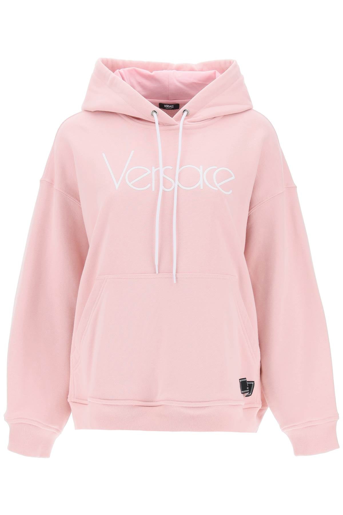 Shop Versace Hoodie With 1978 Re Edition Logo In Pink