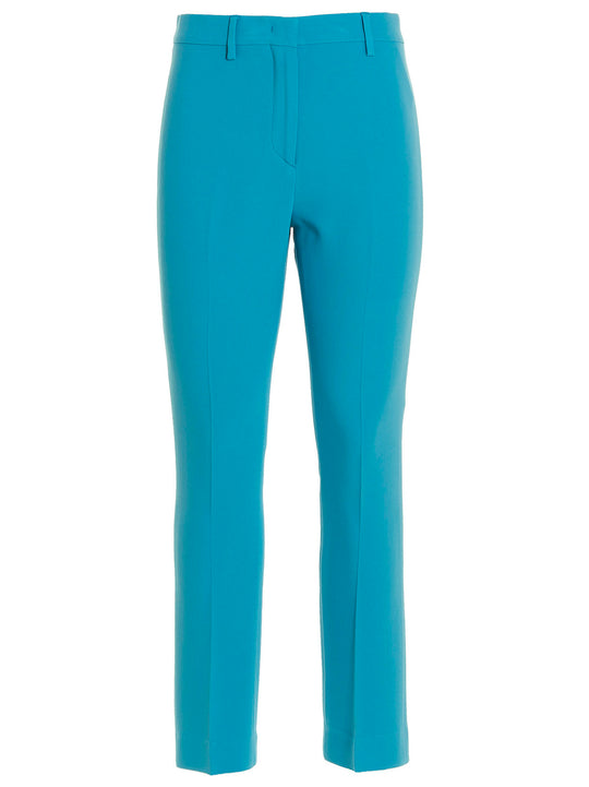 With Pleat Pants Light Blue