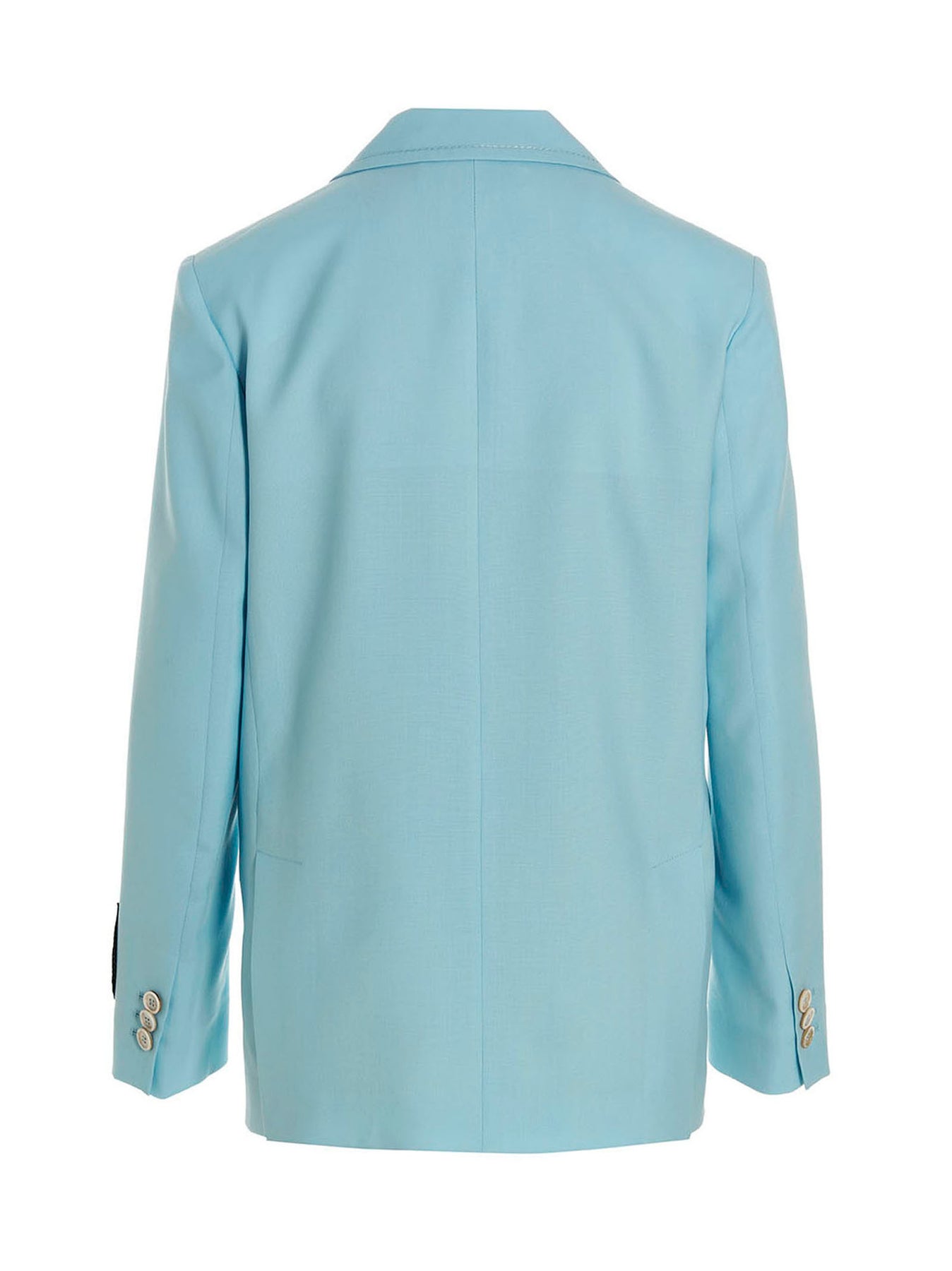 Shop Marni Single-breasted Blazer Jacket In Light Blue