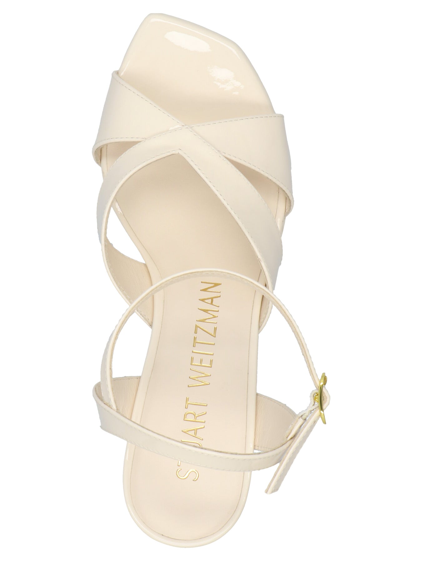 Shop Stuart Weitzman 'miami Squarehigh' Sandals In White