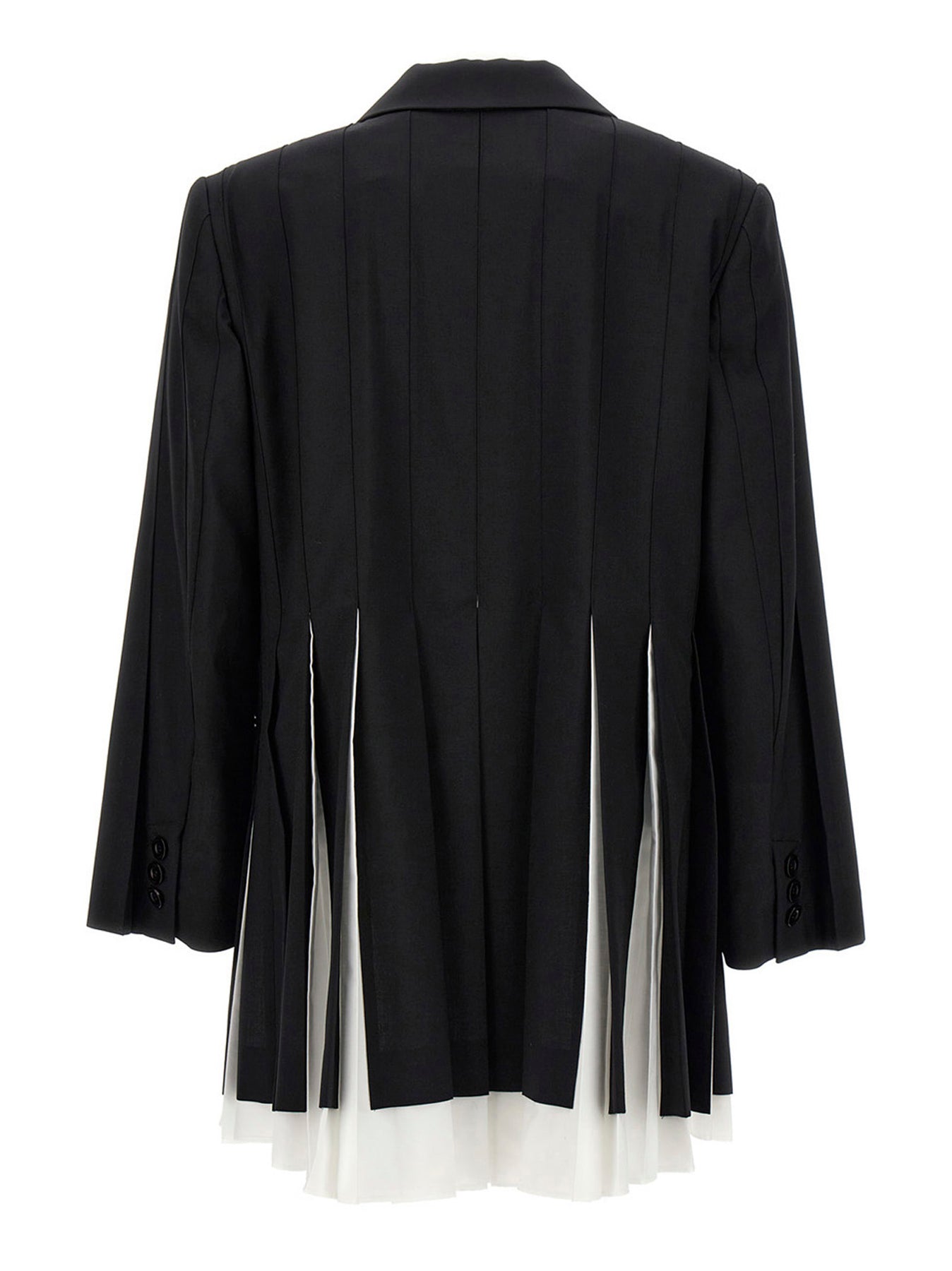 Shop Sacai Pleated Blazer Dress Dresses Black