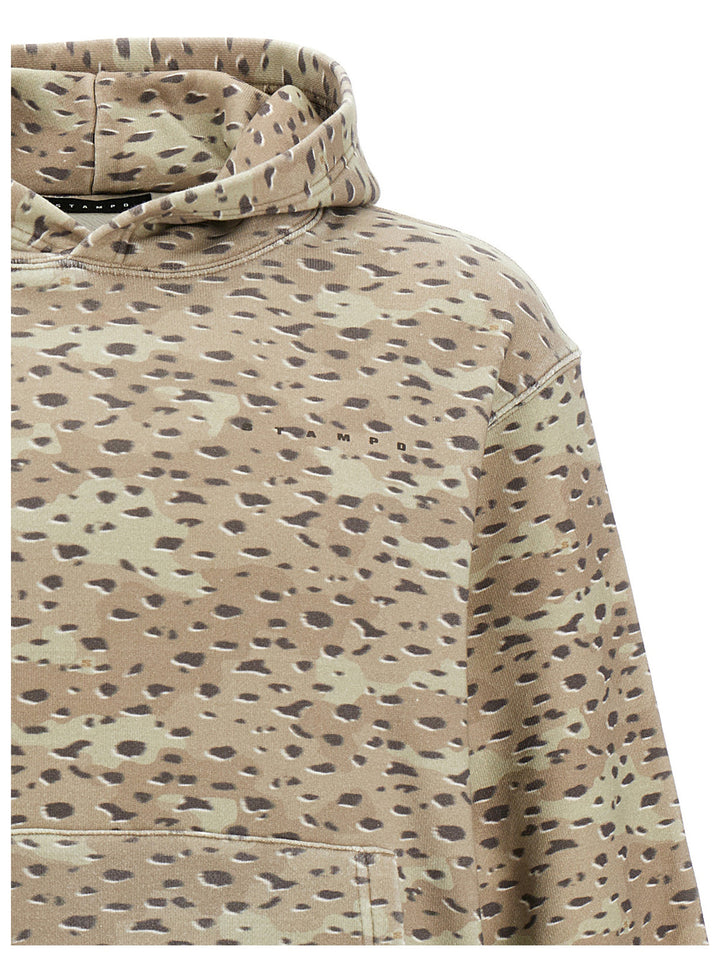 Camo Leopard Sweatshirt Beige