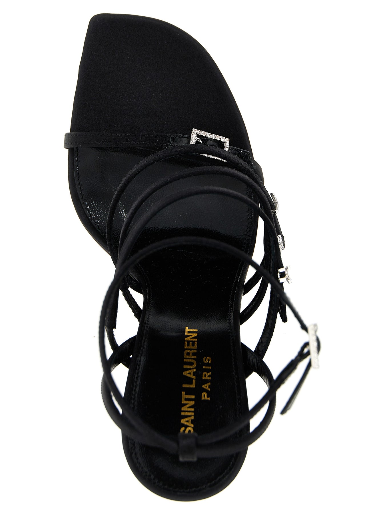 Shop Saint Laurent Free Sandals Black