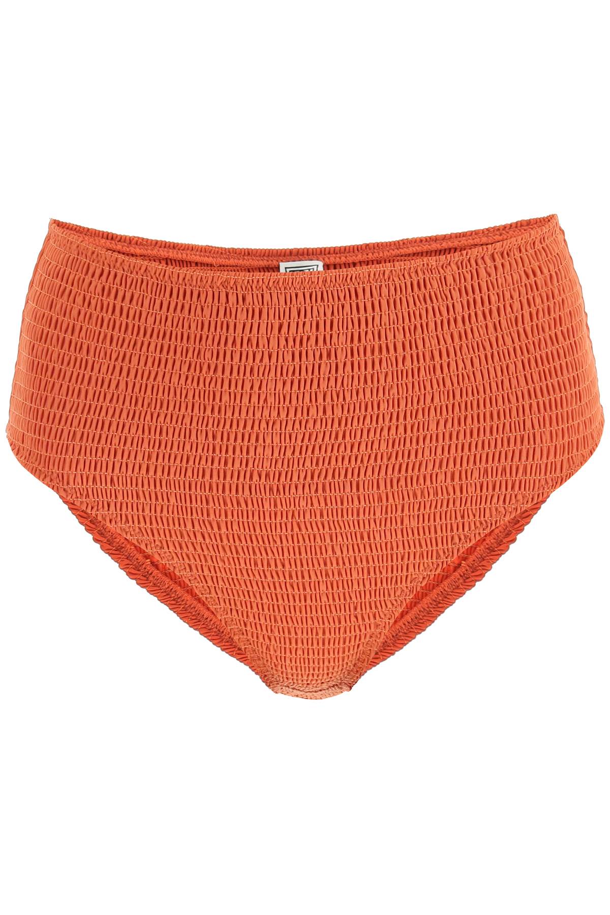 Shop Totême High Waisted Bikini Bottom In Orange
