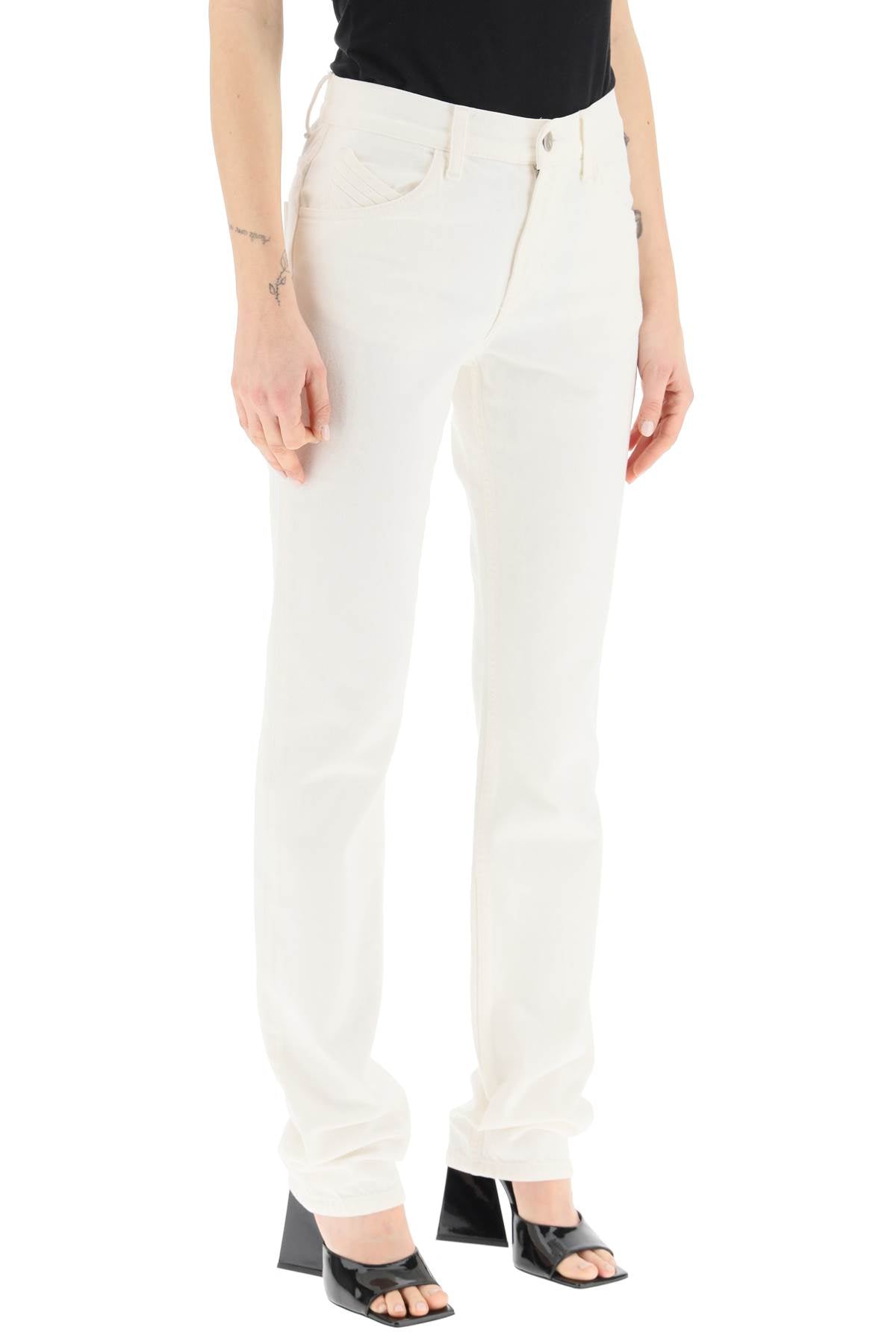 Shop Attico 'girlfriend' Slim Fit Jeans In White