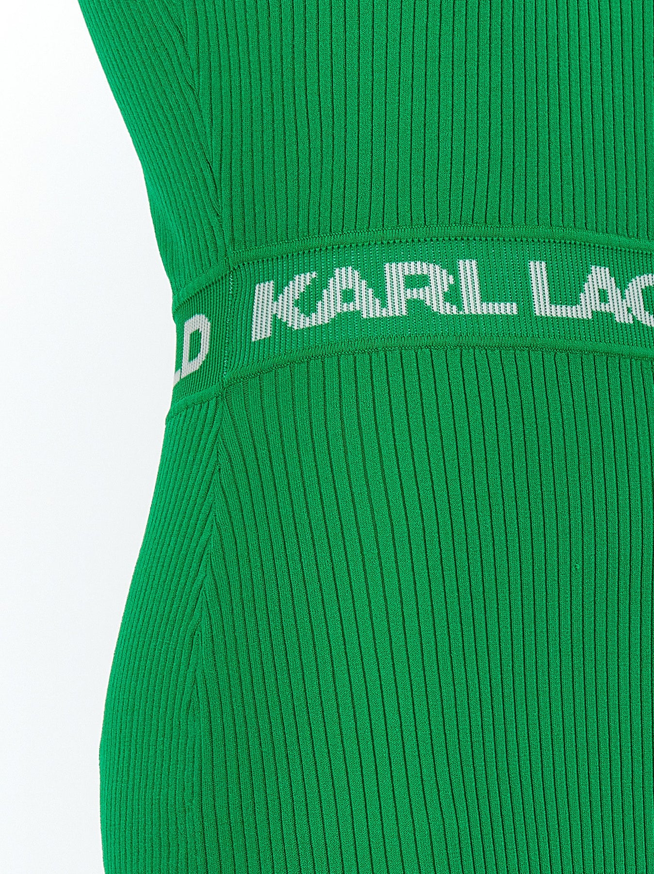 Shop Karl Lagerfeld Logo Knit Dress Dresses