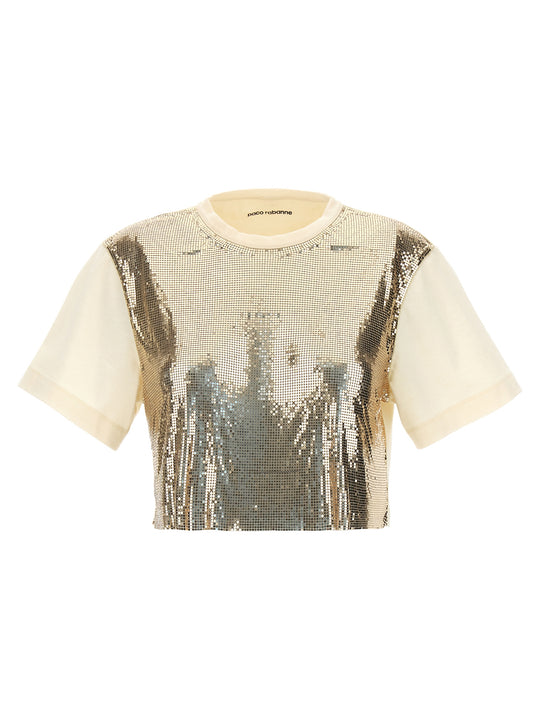 Metal Sequin Top Tops Gold