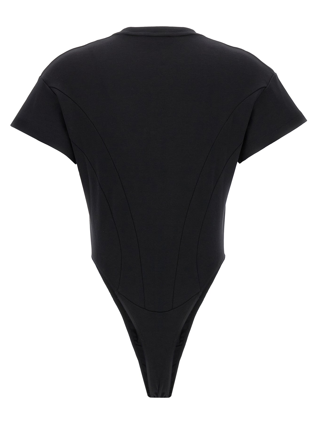 Shop Mugler Zipped Jersey Underwear, Body Black