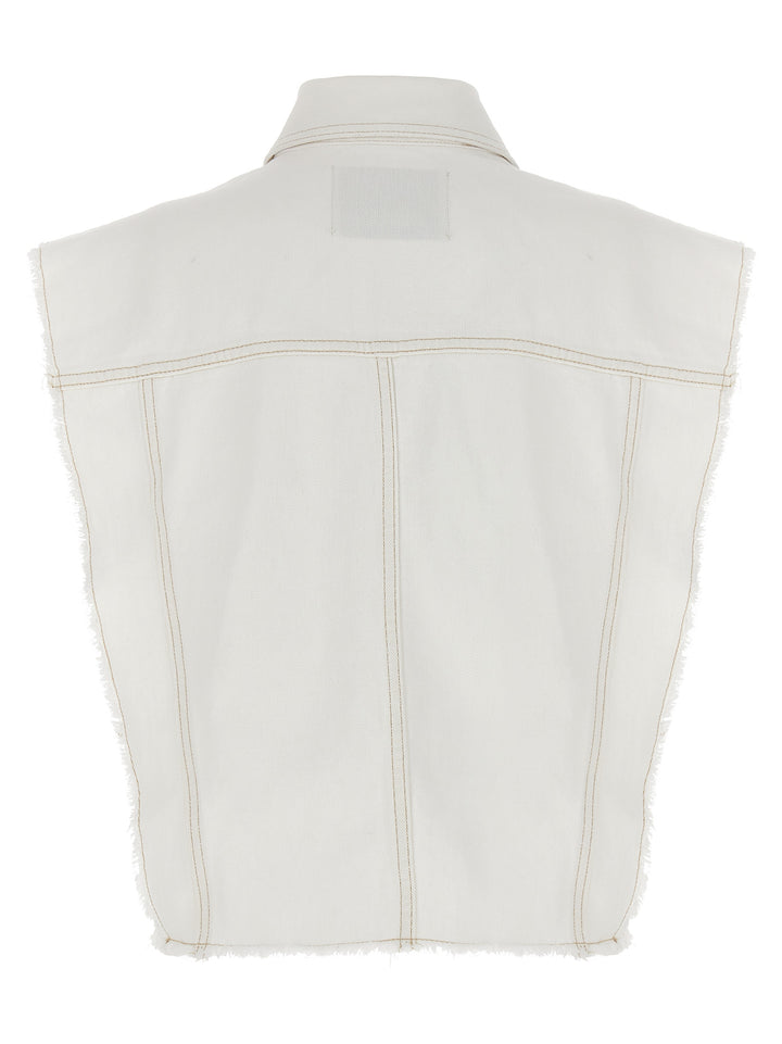 Isabel Marant Tyra Gilet - White | 3fdb52ffcb320f1b240a25f29f20b4b63645a53e