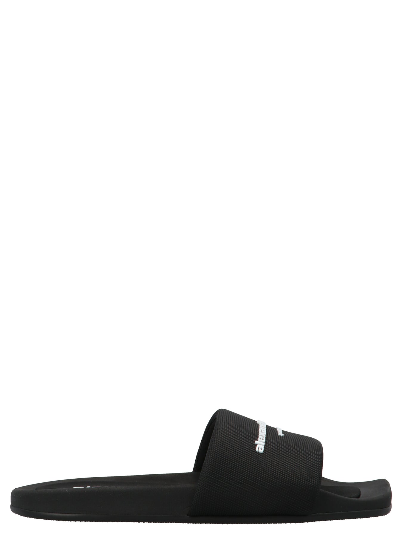 Shop Alexander Wang Logo Band Nylon Sliders Sandals