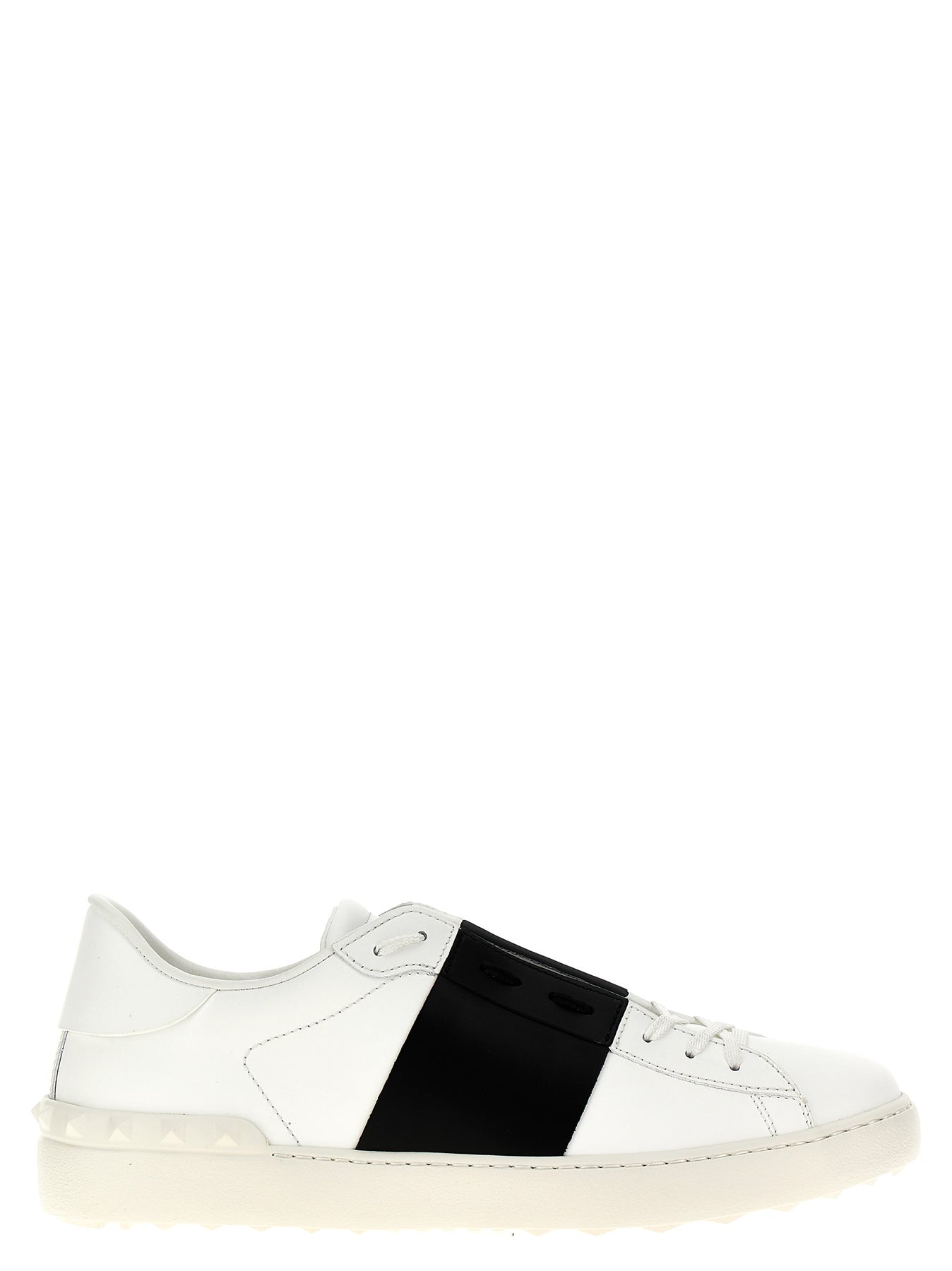 Shop Valentino Open Sneakers White/black