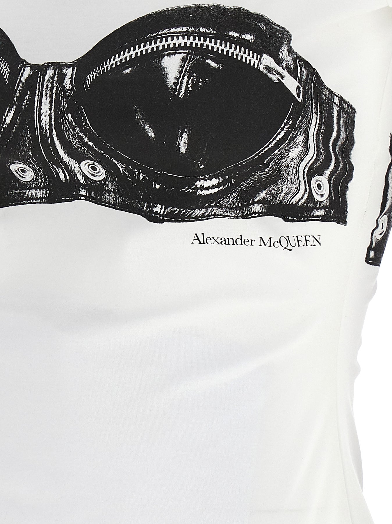 Shop Alexander Mcqueen Corset Print T-shirt