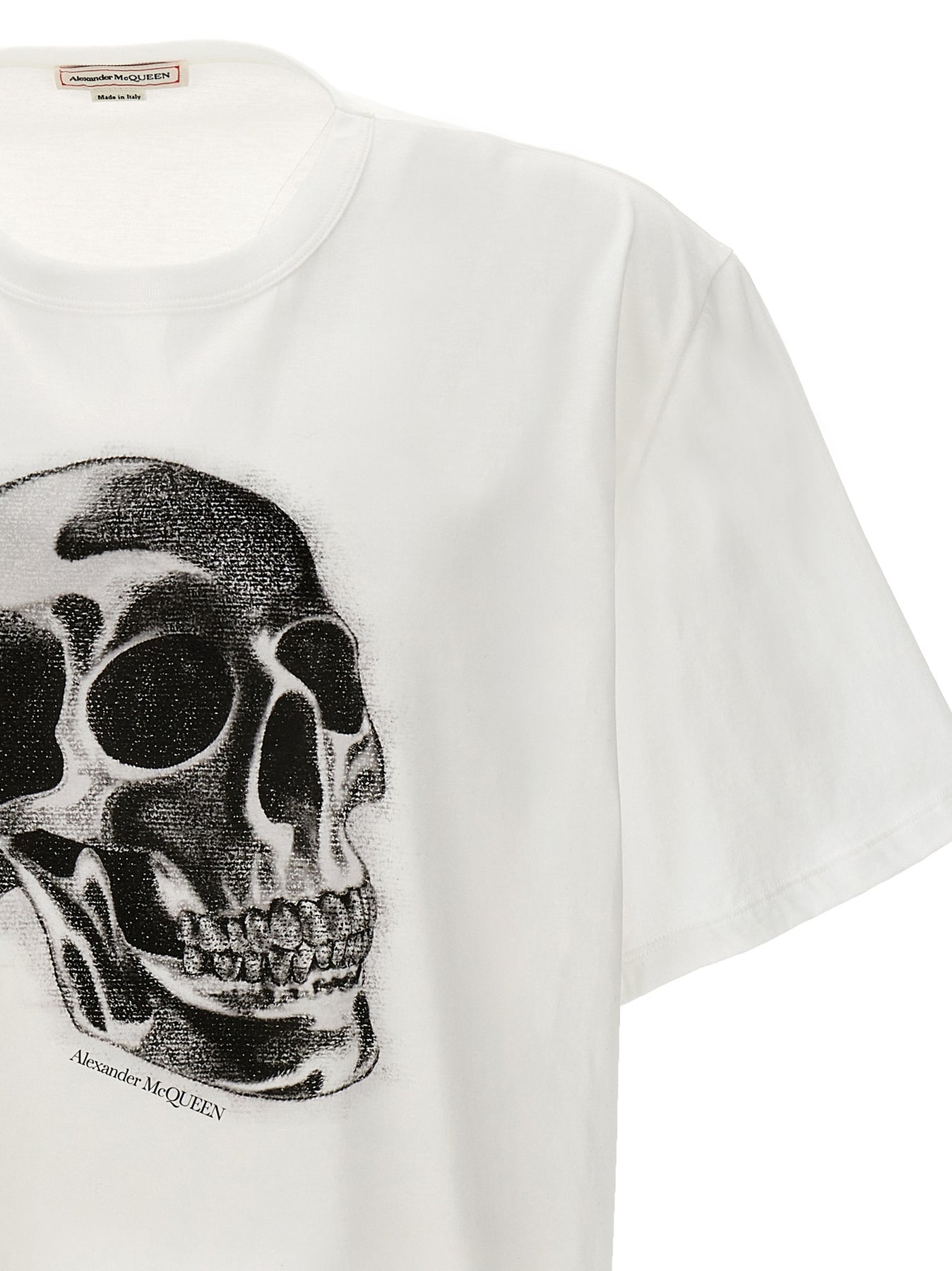Shop Alexander Mcqueen Skull T-shirt White/black