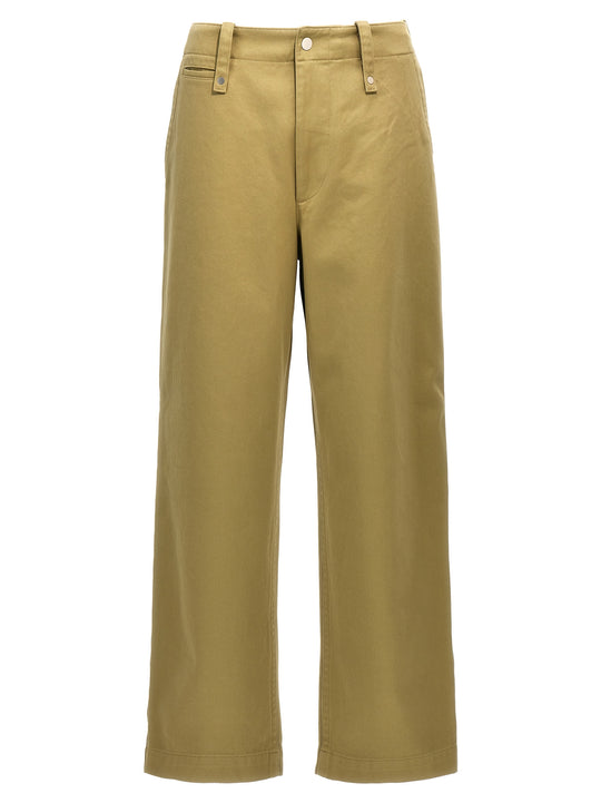 Cotton Trousers Pants Beige