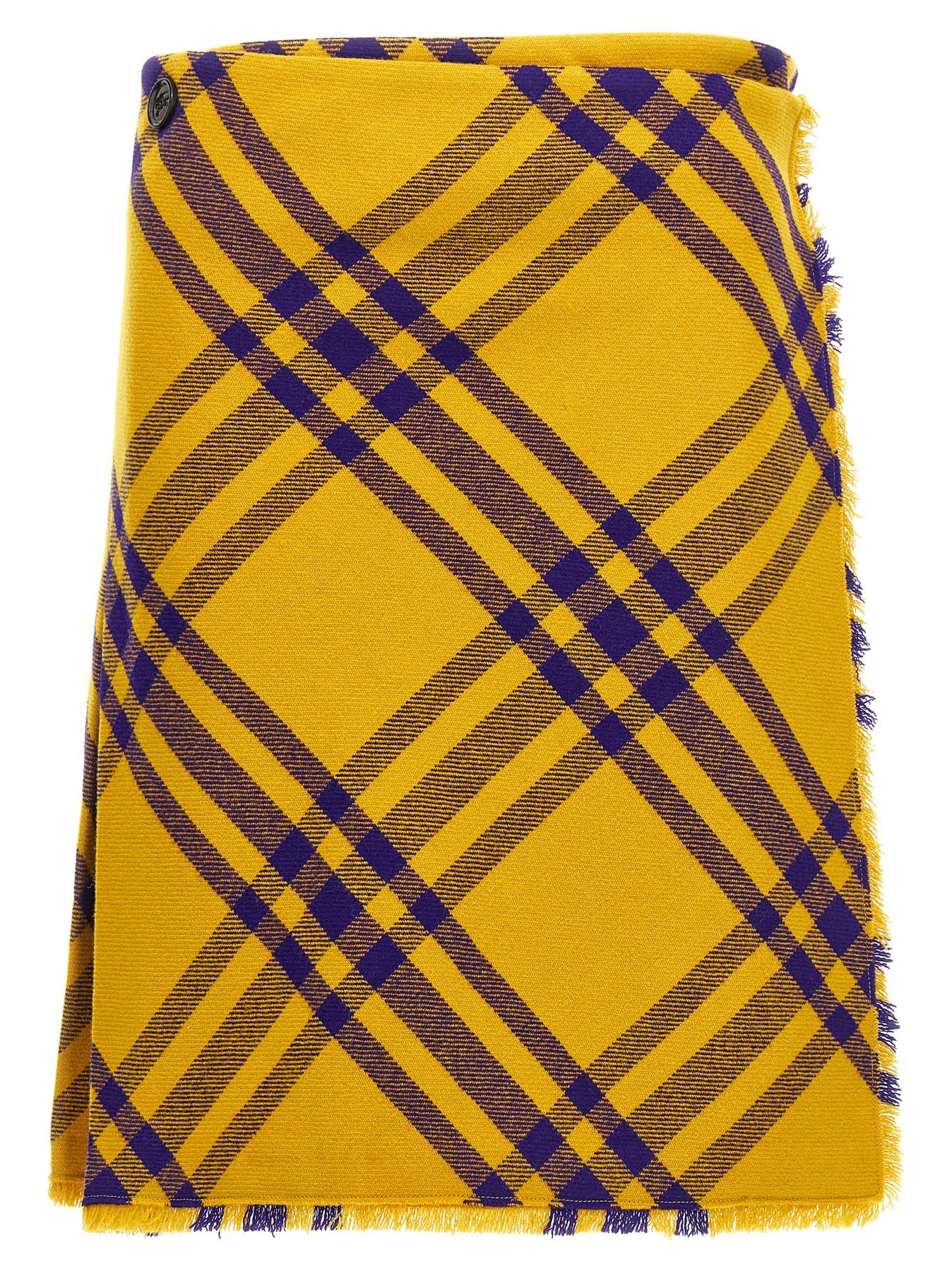 Shop Burberry Kilt Skirts Yellow