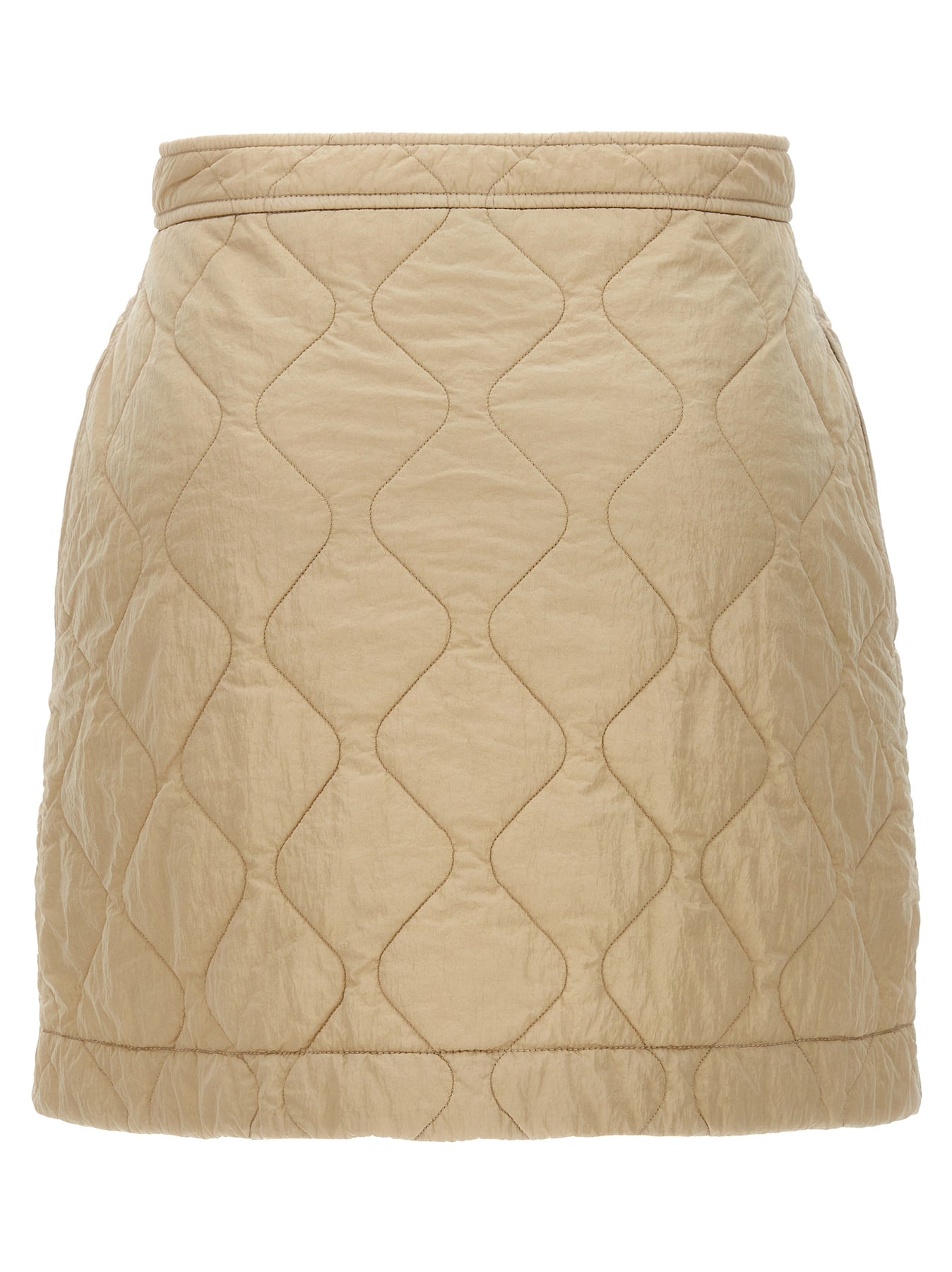 Shop Burberry Quilted Nylon Skirt Skirts