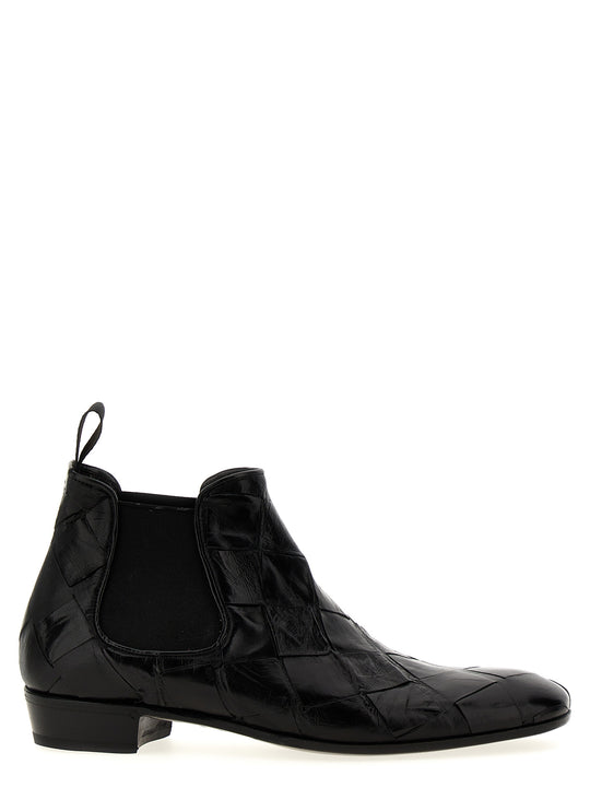 Braided Leather Ankle Boots Boots And Ankle Boots Black