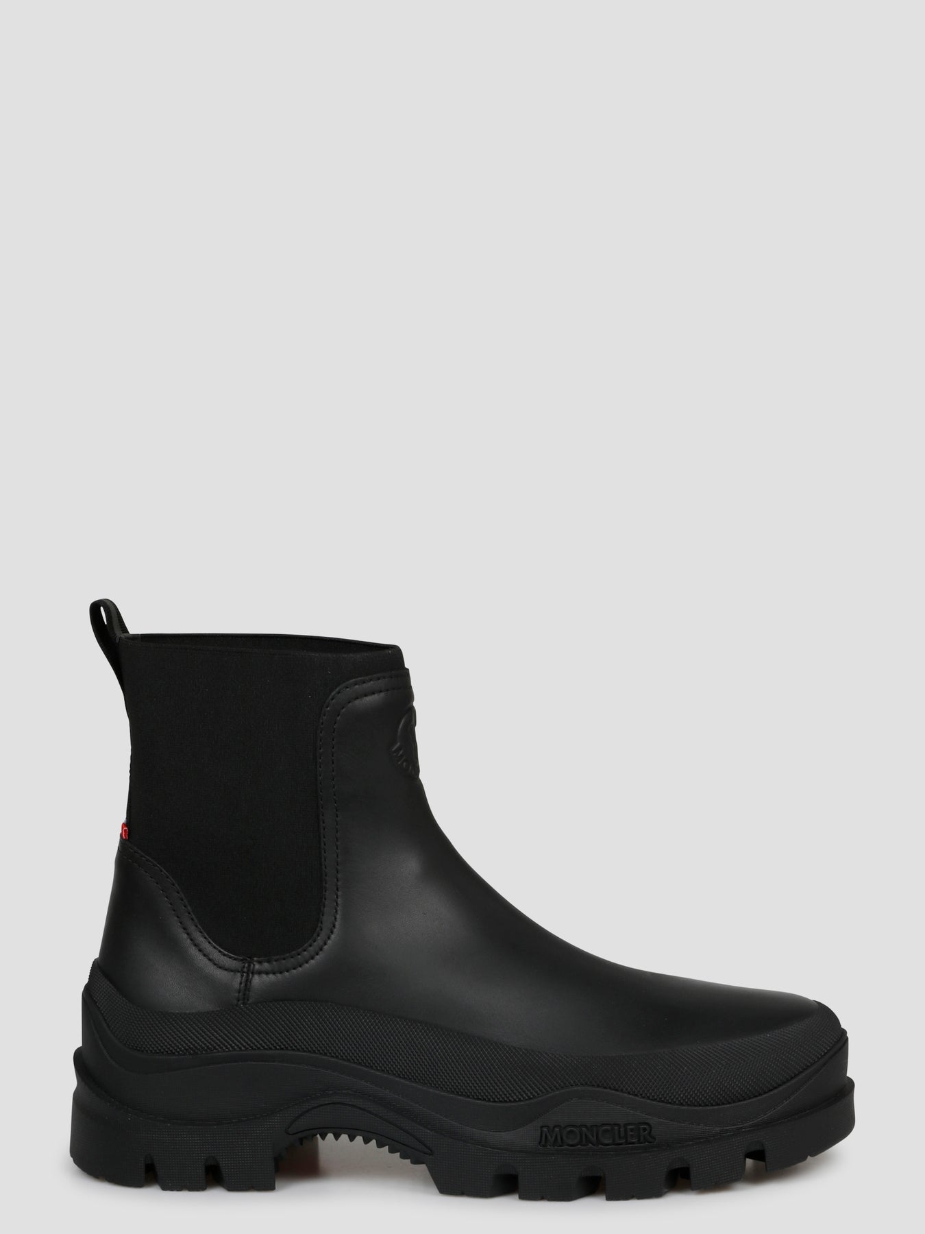 Moncler Larue Leather Chelsea Boots In Black | ModeSens