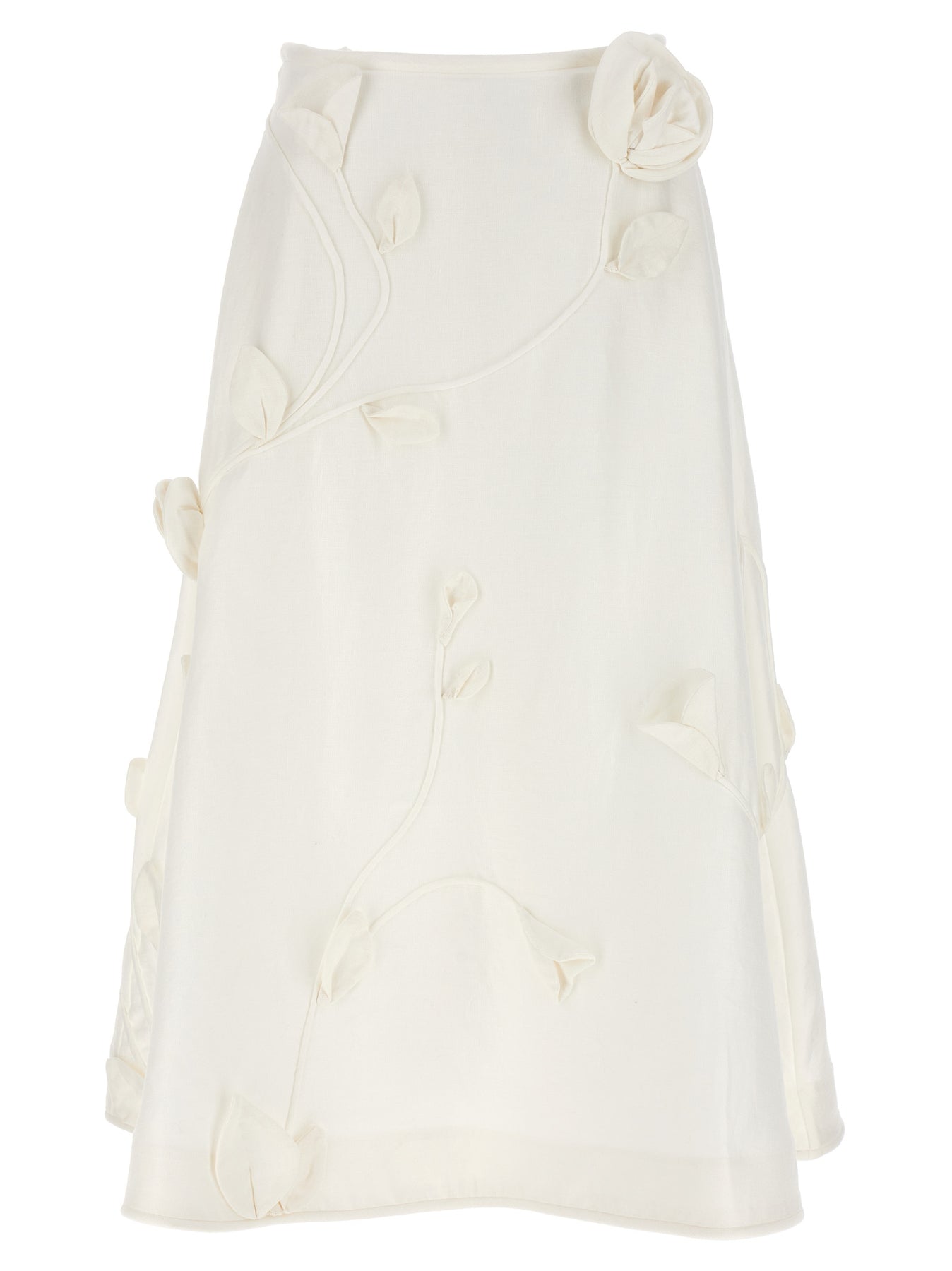 Shop Zimmermann Matchmaker Rose Flare Skirts White