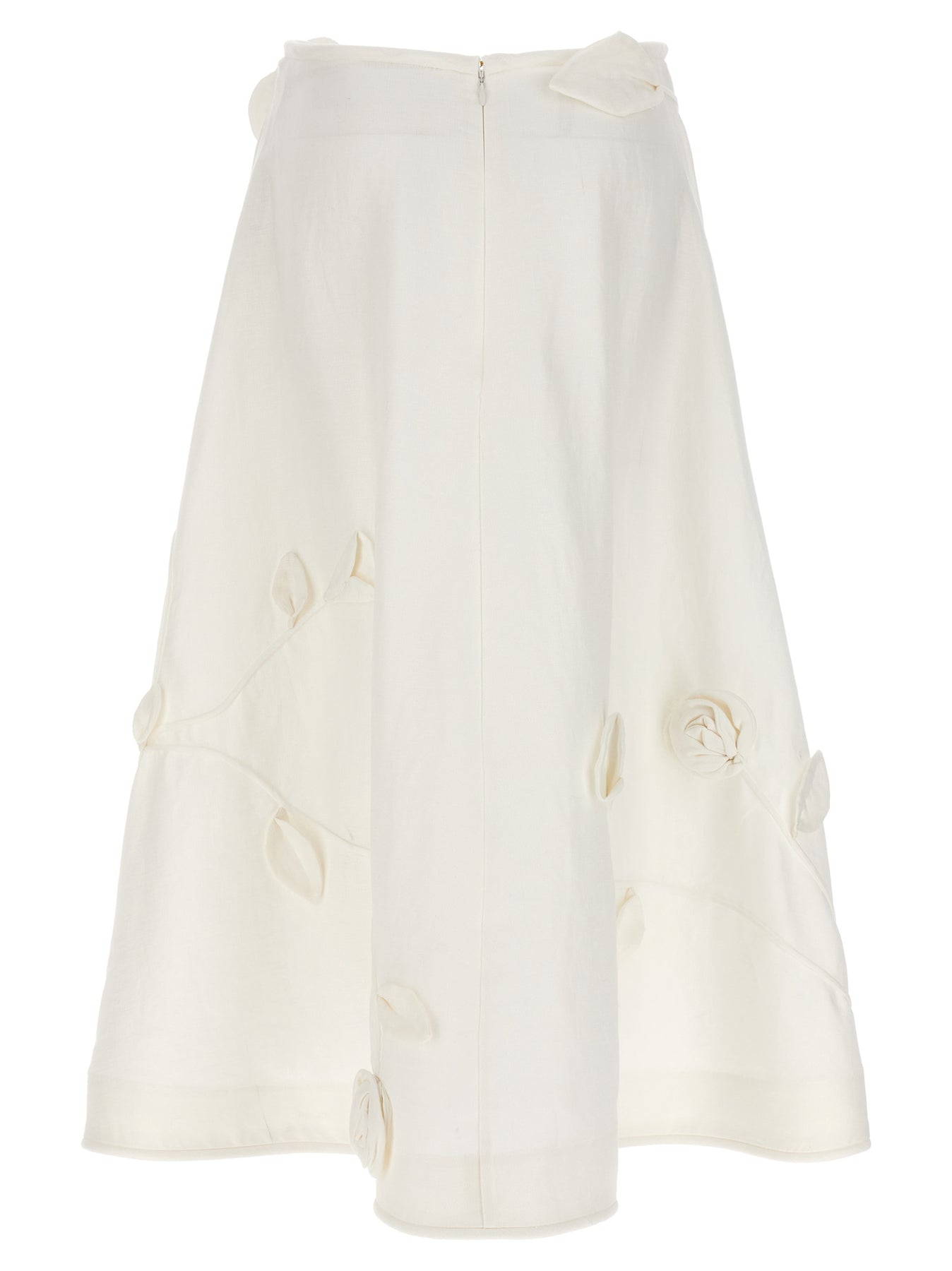 Shop Zimmermann Matchmaker Rose Flare Skirts White