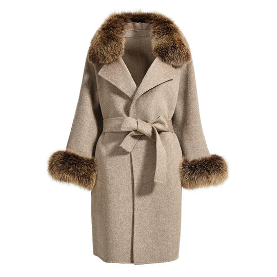 Chiara Brown Cashmere Blend Coat