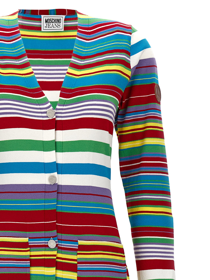 Mo5ch1no Jeans Striped Cardigan Sweaters and Cardigans - Multicolor | 255edf27faef501d39e3c32478a7d119a240f830