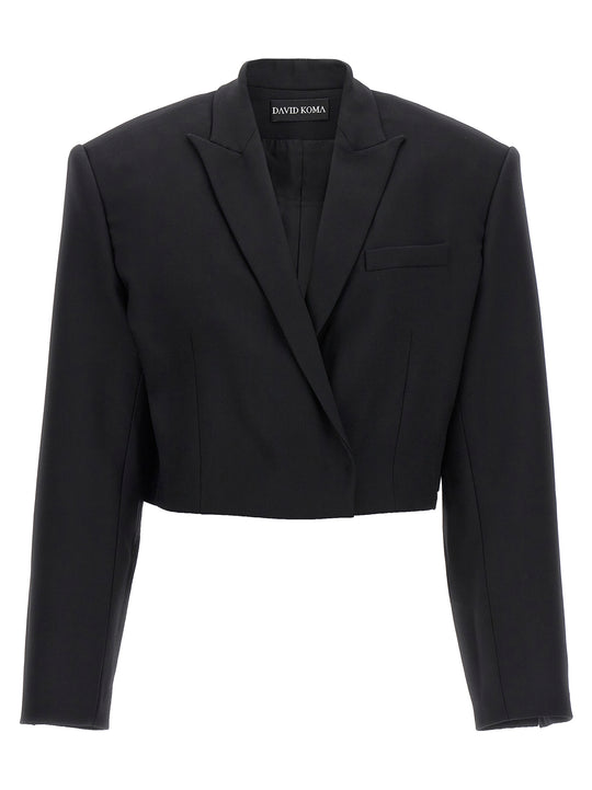 Cropped Blazer And Suits Black