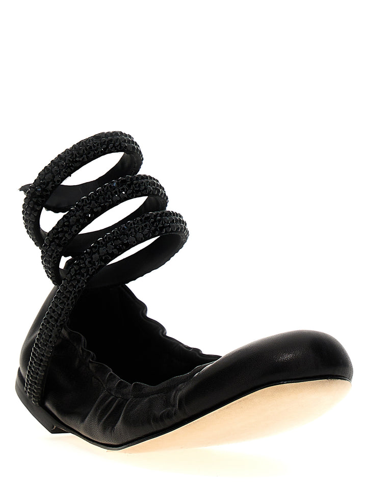 René Caovilla Cleo Flat shoes - Black | 342de1f21e8a2b63fddb408727e307627481b04c