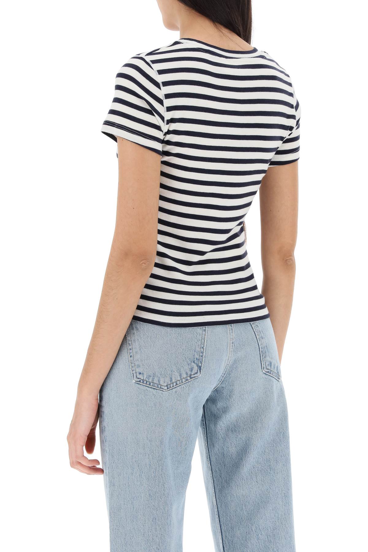 Shop Closed Striped T Shirt In White, Blue
