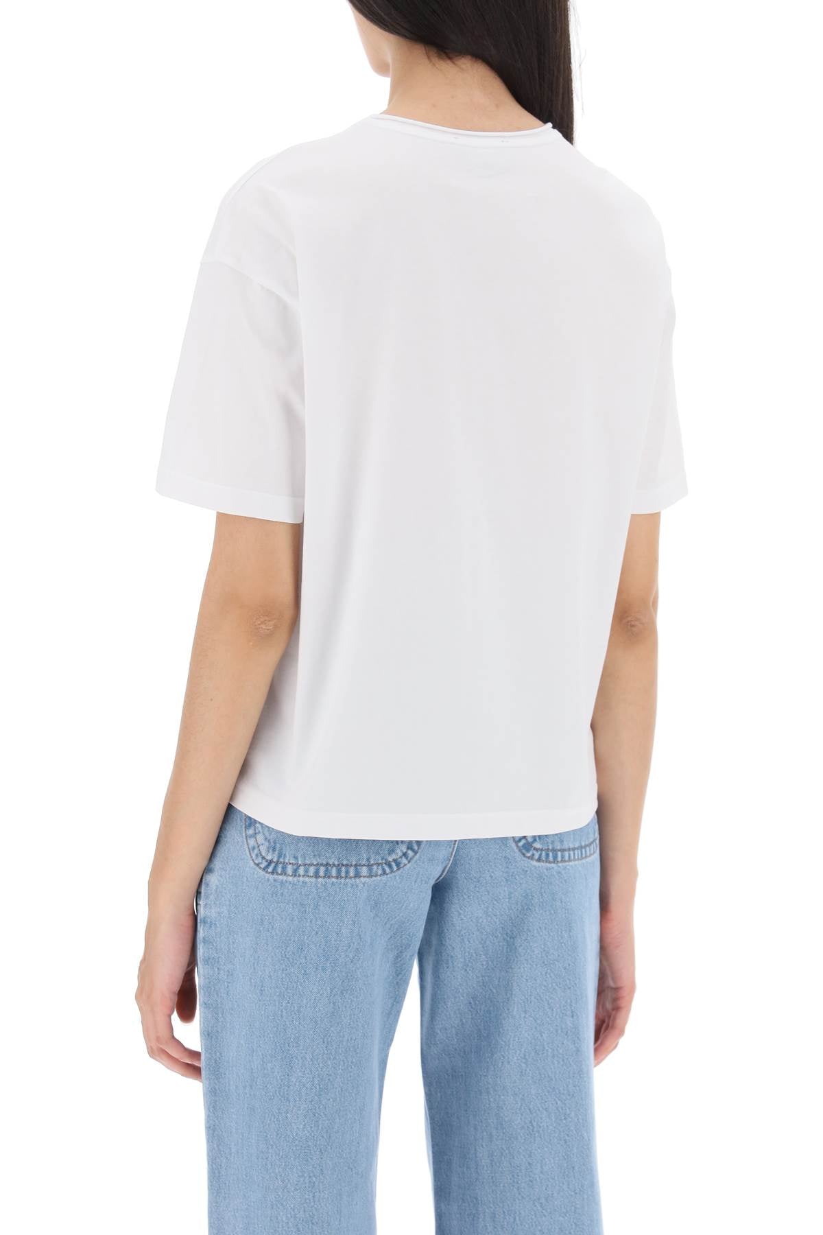 Shop Apc 'carol' Boxy T Shirt With Logo Print In White