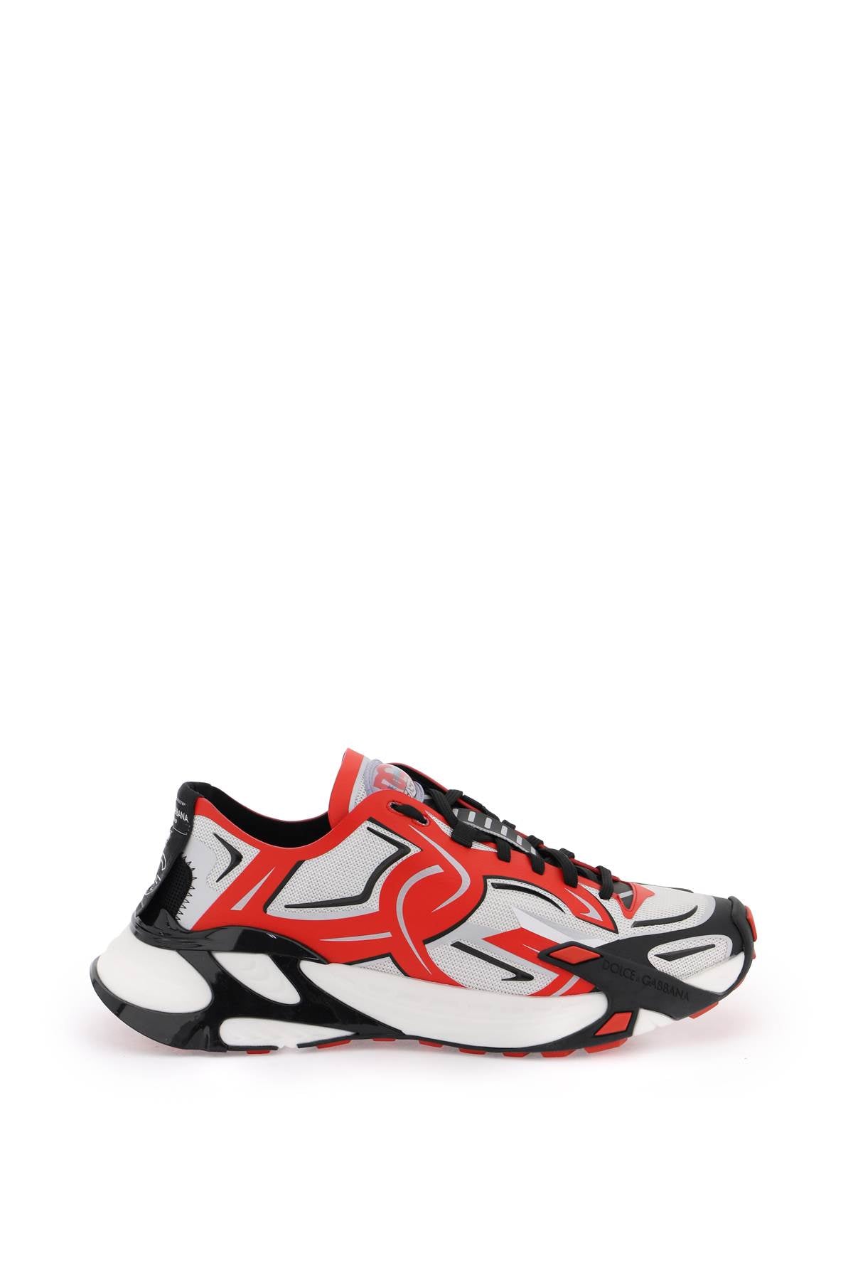 Shop Dolce & Gabbana 'fast' Sneakers In White, Red