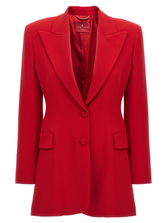 Single-Breasted Blazer Blazers Red